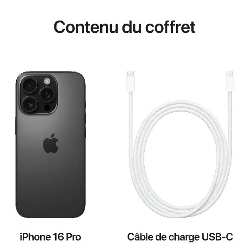 Apple iPhone 16 Pro (128Go) - Titane Noir Image 4
