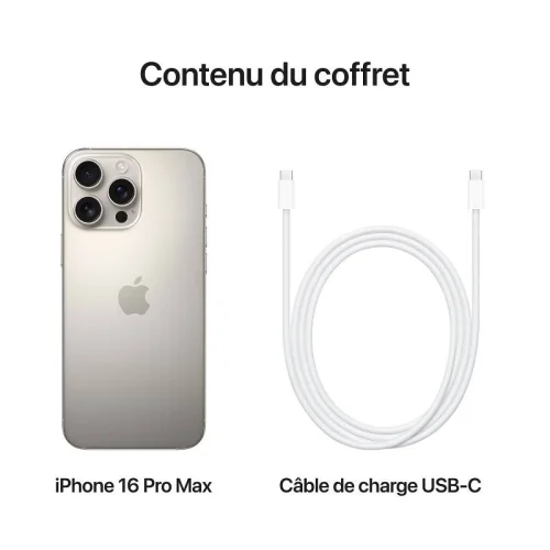 Apple iPhone 16 Pro Max (512Go) - Titane naturel Image 4