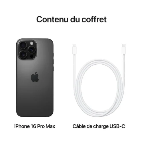 Apple iPhone 16 Pro Max (1To) - Titane noir Image 3