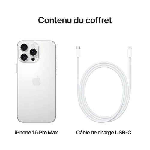 Apple iPhone 16 Pro Max (1To) - Titane blanc Image 1