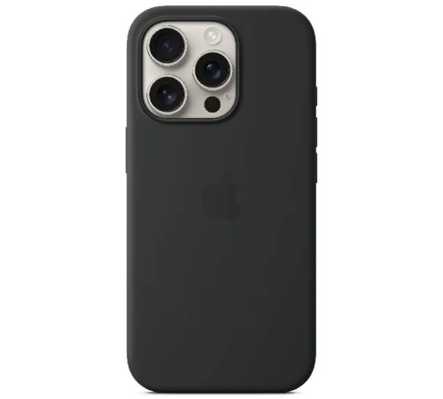 Apple Coque en silicone avec MagSafe pour iPhone 16 Pro - Noir Image 1