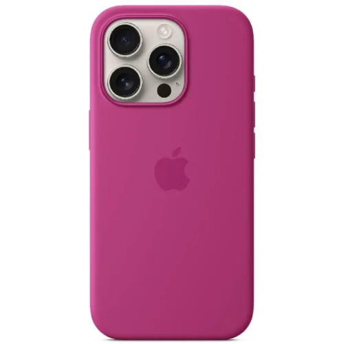 Apple Coque en silicone avec MagSafe pour iPhone 16 Pro - Fuchsia Image 4