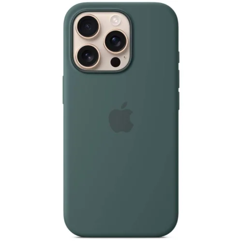 Apple Coque en silicone avec MagSafe pour iPhone 16 Pro - Vert lacustre Image 1