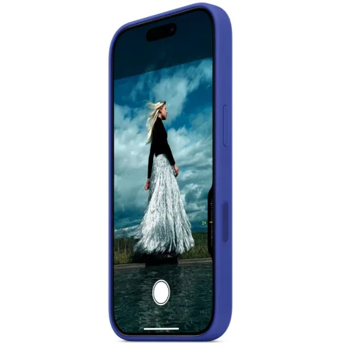 Apple Coque en silicone avec MagSafe pour iPhone 16 Pro - Vert lacustre Image 5