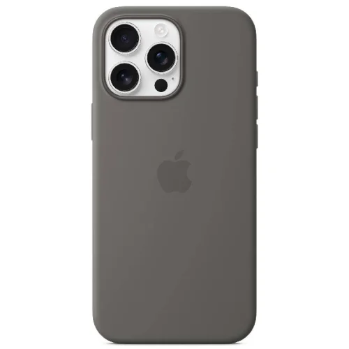 Apple Coque en silicone avec MagSafe pour iPhone 16 Pro Max - Gris minéral Image 4