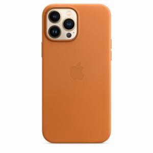 Apple coque en cuir avec MagSafe pour iPhone 13 Pro Max - Ocre Image 1