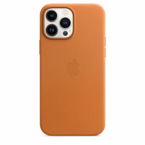 Apple coque en cuir avec MagSafe pour iPhone 13 Pro Max - Ocre Image 2