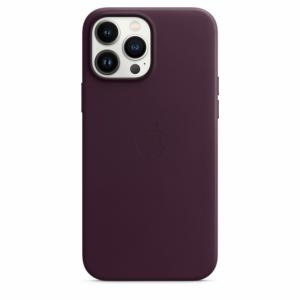Apple coque en cuir avec MagSafe pour iPhone 13 Pro Max - Cerise noire Image 1