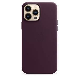 Apple coque en cuir avec MagSafe pour iPhone 13 Pro Max - Cerise noire Image 2