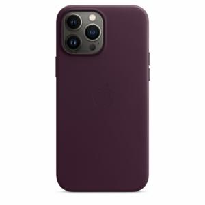 Apple coque en cuir avec MagSafe pour iPhone 13 Pro Max - Cerise noire Image 3
