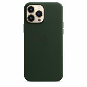 Apple coque en cuir avec MagSafe pour iPhone 13 Pro Max - Vert séquoia Image 1