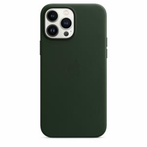 Apple coque en cuir avec MagSafe pour iPhone 13 Pro Max - Vert séquoia Image 2