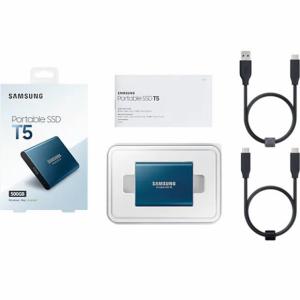 Disque Dur Externe SSD Samsung T5 (500Go) - Bleu Image 2