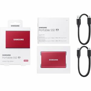 Disque Dur Externe SSD Samsung T7  500Go - ROUGE - Image 2
