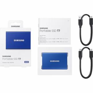 Disque Dur Externe SSD Samsung T7  500Go - Bleu Image 2