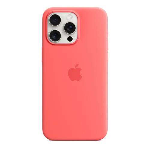 Apple Coque en silicone avec MagSafe pour iPhone 15 Pro - Goyave Image 1