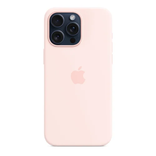 Apple Coque en silicone avec MagSafe pour iPhone 15 Pro - Rose pâle Image 1