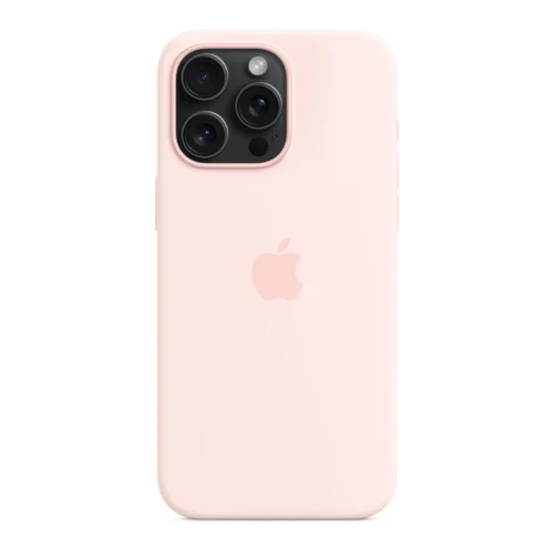 Apple Coque en silicone avec MagSafe pour iPhone 15 Pro - Rose pâle Image 2