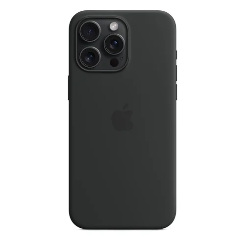 Apple Coque en silicone avec MagSafe pour iPhone 15 Pro - Noir Image 1