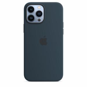 Apple Coque en silicone avec MagSafe pour iPhone 13 Pro Max-Bleu abysse Image 2