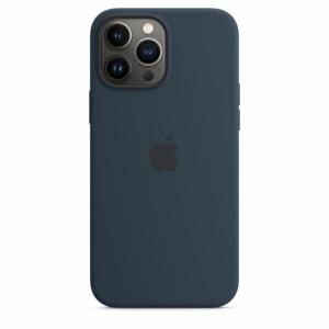 Apple Coque en silicone avec MagSafe pour iPhone 13 Pro Max-Bleu abysse Image 3