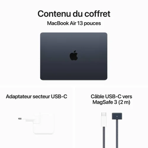 Apple MacBook Air 15\'\' - Puce M3 (8CPU/10GPU/8Go/512Go) - Minuit Image 3