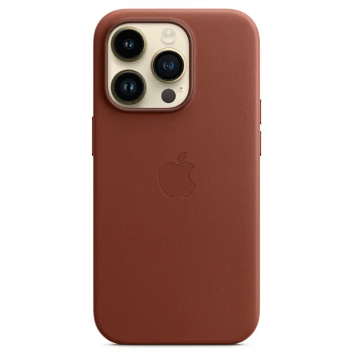 Apple Coque en cuir avec MagSafe pour iPhone 14 Pro - Terre de Sienne Image 3