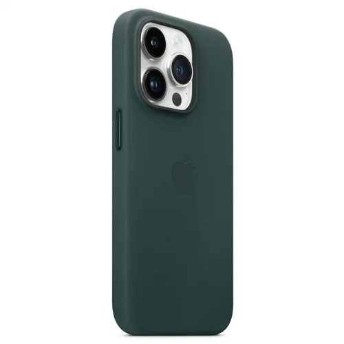 Apple Coque en cuir avec MagSafe pour iPhone 14 Pro - Vert forêt Image 1