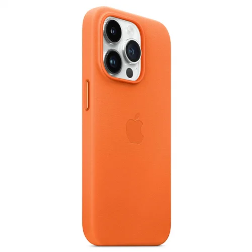 Apple Coque en cuir avec MagSafe pour iPhone 14 Pro - Orange Image 3