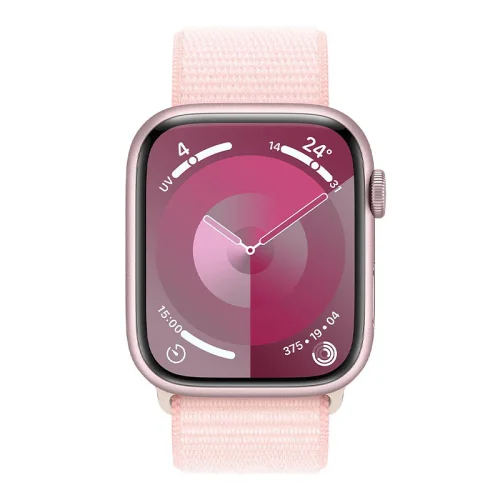 Apple Watch Series 9 Boîtier en Aluminium (45mm / GPS-Cellular) - Boucle Sport / Rose pâle Image 3