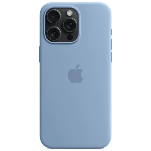 Apple Coque en silicone avec MagSafe pour iPhone 15 Pro Max - Bleu d’hiver Image 2
