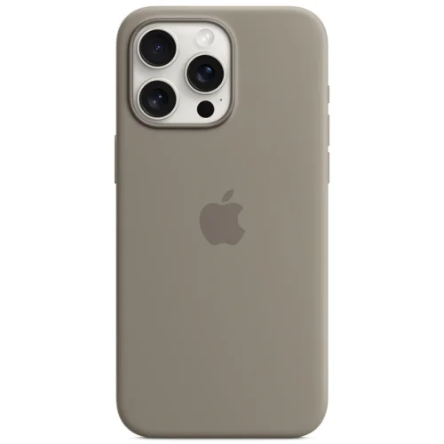 Apple Coque en silicone avec MagSafe pour iPhone 15 Pro Max - Argile Image 3