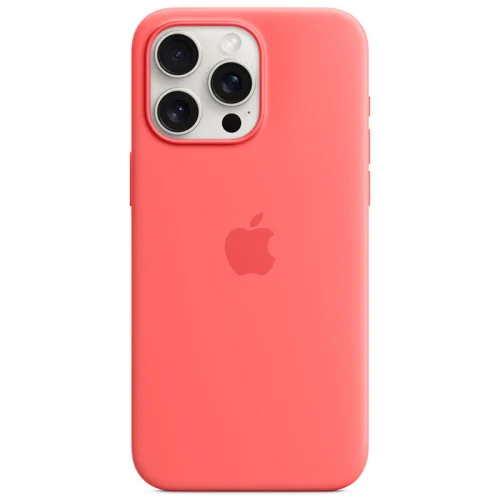 Apple Coque en silicone avec MagSafe pour iPhone 15 Pro Max - Goyave Image 3
