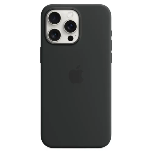 Apple Coque en silicone avec MagSafe pour iPhone 15 Pro Max - Noir Image 3
