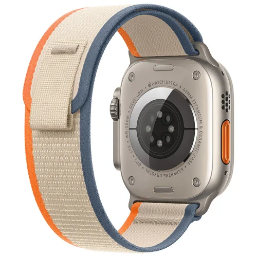 Apple Watch Ultra 2 Boîtier en titane (49 mm/GPS-Cellular) - Bracelet Boucle Trail Orange/beige Image 1