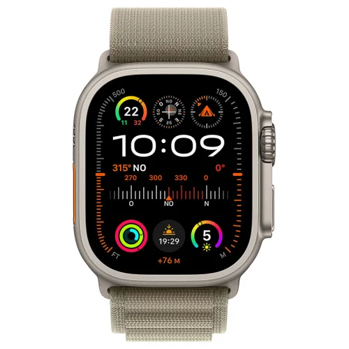 Apple Watch Ultra 2 Boîtier en titane (49 mm/GPS-Cellular) - Boucle Alpine / Olive Image 2