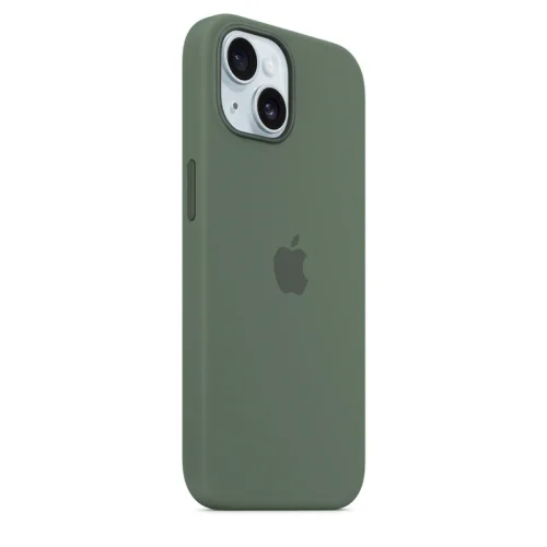 Apple Coque en silicone avec MagSafe pour iPhone 15 - Cyprès Image 3