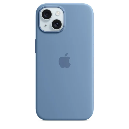 Apple Coque en silicone avec MagSafe pour iPhone 15 - Bleu d’hiver Image 3