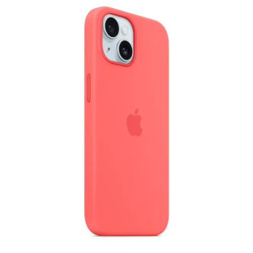 Apple Coque en silicone avec MagSafe pour iPhone 15 - Goyave Image 1