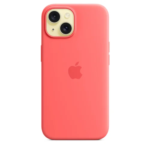 Apple Coque en silicone avec MagSafe pour iPhone 15 - Goyave Image 4