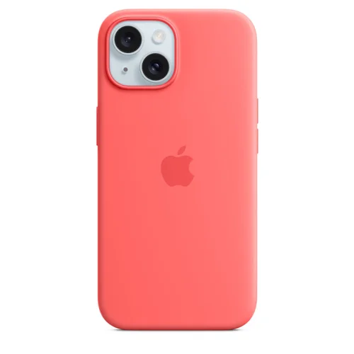 Apple Coque en silicone avec MagSafe pour iPhone 15 - Goyave Image 5