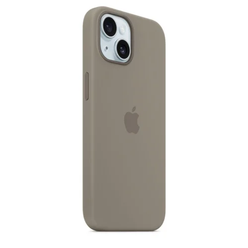 Apple Coque en silicone avec MagSafe pour iPhone 15 - Argile Image 1