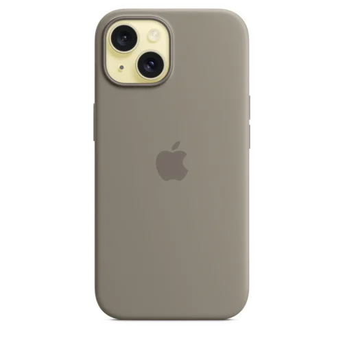 Apple Coque en silicone avec MagSafe pour iPhone 15 - Argile Image 3