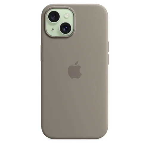 Apple Coque en silicone avec MagSafe pour iPhone 15 - Argile Image 4