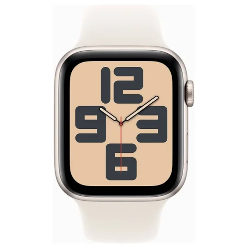 Apple Watch SE (2ᵉ génération) Boîtier 40 MM - Boiter en Aluminium Starlight - Bracelet Sport Lumière stellaire S/M Image 1