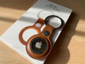 Porte-clés en cuir AirTag - Havane  Image 3