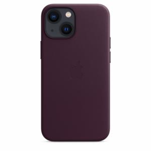Apple Coque en cuir avec MagSafe-iPhone 13 Mini-Cerise noire Image 1