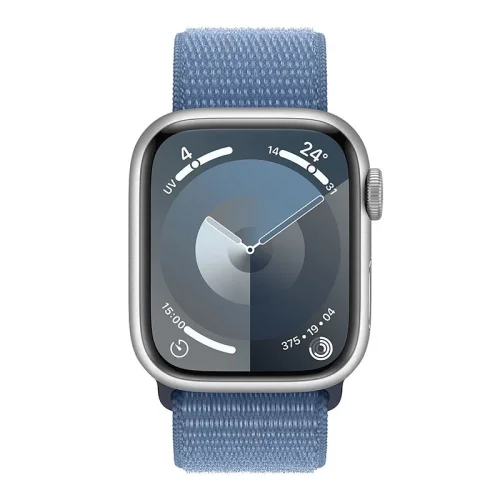 Apple Watch Series 9 Boîtier en Aluminium (41mm / GPS-Cellular) - Boucle Sport / Bleu d’hiver Image 3