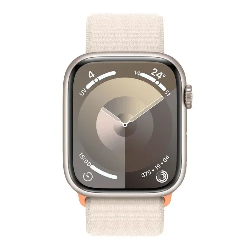 Apple Watch Series 9 Boîtier en Aluminium (41mm / GPS-Cellular) - Boucle Sport / Lumière stellaire Image 3