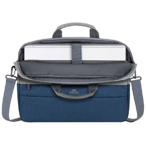 Rivacase Prater Sacoche pour ordinateurs portables 15.6\'\' - Gris/Bleu foncé Image 4